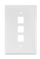 41091-3WN LEVITON Wallplate, QuickPort, Midsize, Single-Gang, 3 Ports, White