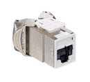 61SJK-SW6 Modular Jack, Leviton QuickPort Atlas-X1, CAT6, RJ45, Shielded, White w/Shutter