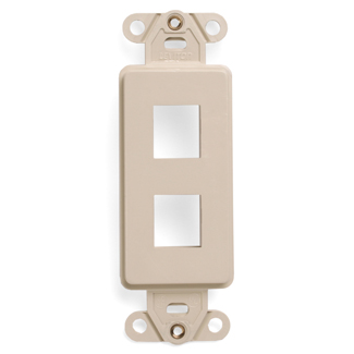 41642-00I LEVITON QuickPort Decora Insert, 2-Port, Ivory