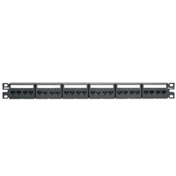 CPPKL6ATG24WBL, Panduit Mini-Com Patch Panel Kit, 24-port, CAT6A, TG Style Jack Modules, Black (MOQ: 1; Increment of 1)