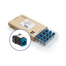 6AUJK-CL6 Modular Jack, Leviton QuickPort Atlas-X1, CAT6A, RJ45, Blue, 12 Pack