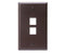 41080-2BP LEVITON Faceplate QuickPort 2 Port, Brown