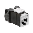 6AUJK-RW6 Modular Jack, Leviton QuickPort Atlas-X1, CAT6A, RJ45, White