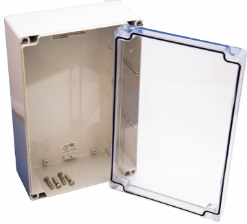 171-104 Ditek ENCLOSURE RoHS, NEMA 4X,  9.25" X 6.25" X 3.63" W/CLEAR COVER (TSS4)