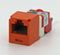 CJ5E88TOR, Panduit Mini-Com Modular Jack: TX5e, CAT5e, RJ45 - Orange (MOQ: 1; Increment of 1)