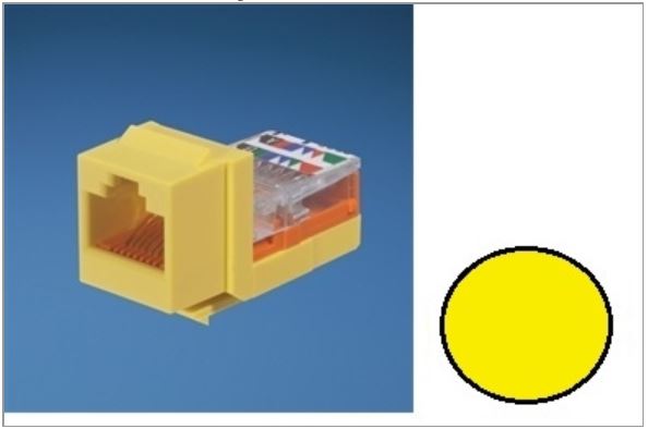 NK5E88MYL-Q, Panduit Netkey CAT5E, Modular Jack (MOQ: 25; Increment of 25)