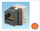 NKP5E88MOR-Q, Panduit Netkey CAT5E, Modular Jack- Orange (MOQ: 25; Increment of 25)