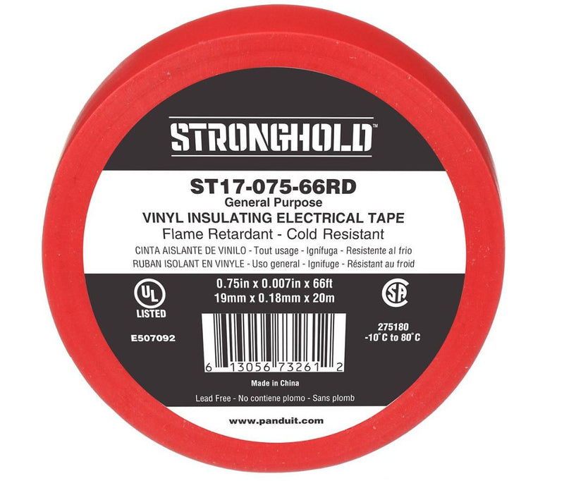 ST17-075-66RD Panduit General Purpose ST17 Red, .75" x 66' x . (MOQ: 100)