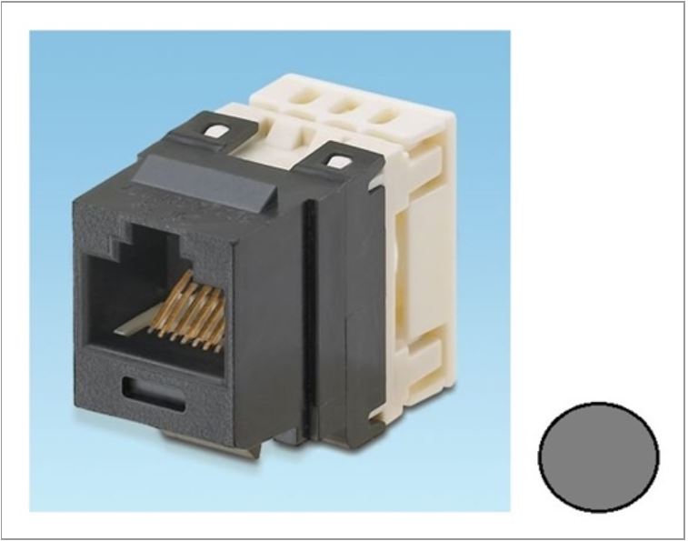 NKP5E88MIG-Q, Panduit Netkey CAT5E, Modular Jack- International Gray (MOQ: 25; Increment of 25)