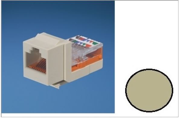 NK5E88MEI-Q, Panduit Netkey CAT5E, Modular Jack- Electric Ivory (MOQ: 25; Increment of 25)