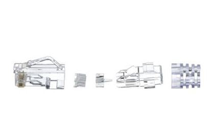 SP688-C, Panduit RJ45 Modular Plug: Panduit, 8 Position / 8 Conductor for Round, Solid or Stranded CAT6 Cable (MOQ: 100; Increment of 100)