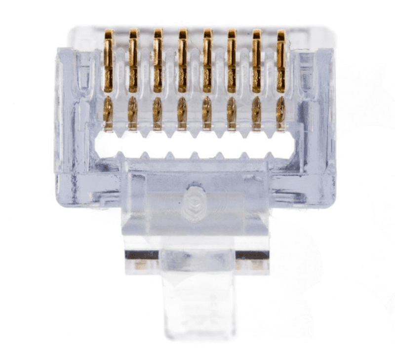 202003J EZ-RJ45 Modular Plug: 8 Position / 8 Conductor for Round, Solid or Stranded CAT5e Cable - Pass-Through