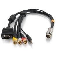 2212-60021-010 Flying Lead: Quiktron RapidRun, VGA, 3.5mm, Composite Video & Stereo Audio, 10 Ft