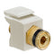 40833-BIE LEVITON Binding Post QuickPort Connector, Black Stripe, Ivory