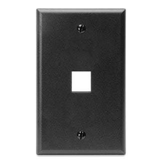 41080-1EP LEVITON Faceplate QuickPort 1 Port Black