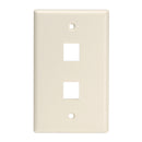 41080-2TL LEVITON Faceplate QuickPort 2 Port, Light Almond