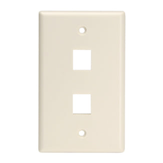 41080-2TL LEVITON Faceplate QuickPort 2 Port, Light Almond