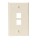 41080-2TP LEVITON Faceplate QuickPort 2 Port, Light Almond