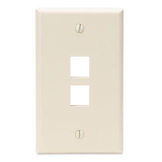 41080-2TP LEVITON Faceplate QuickPort 2 Port, Light Almond