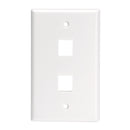 41080-2WL LEVITON Faceplate QuickPort 2 Port, White