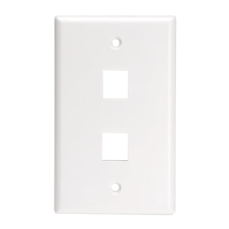 41080-2WL LEVITON Faceplate QuickPort 2 Port, White