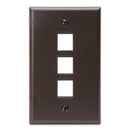 41080-3BP LEVITON Faceplate QuickPort 3 Port, Brown