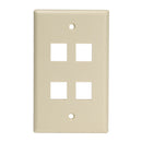 41080-4IL LEVITON Faceplate QuickPort 4 Port, Ivory