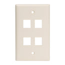 41080-4TL LEVITON Faceplate QuickPort 4 Port, Light Almond