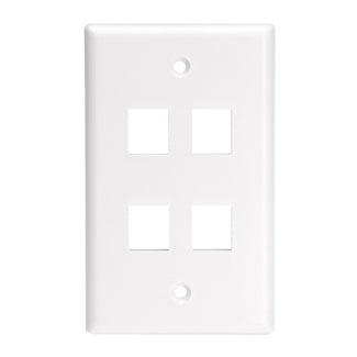 41080-4WL LEVITON Faceplate QuickPort 4 Port, White