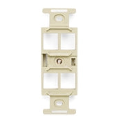 Leviton 41087-QIP QuickPort 106 Frame, Ivory, 4 Port