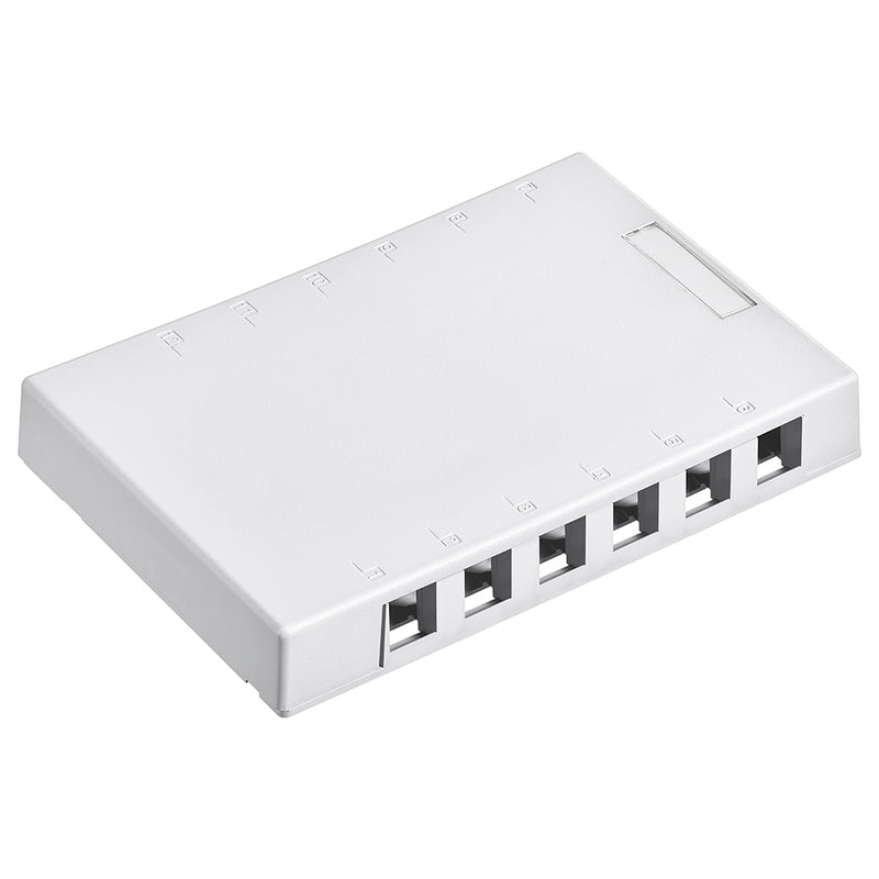 41089-12W Surface Mount Box, Leviton QuickPort, 12 Port, White