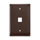 41091-1BN LEVITON Wall Plates, QuickPort, Midsize, Single-Gang, 1 Port, Brown