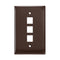 41091-3BN LEVITON Wallplate, QuickPort, Midsize, Single-Gang, 3 Ports, Brown