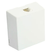 4625A-26W Surface Mount Biscuit Box: Leviton, RJ12, Screw Terminals - White