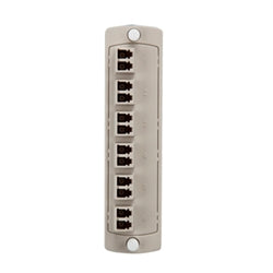 Leviton 5F100-2IL OPT-X 6 Duplex LC Ports (12 Fibers) Multi-Mode OM1 Coupler Panel