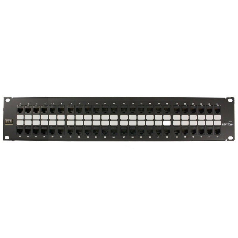 5G270-U48 LEVITON QuickPort Patch Panel, Cat 5e, 48-Port, 2 RU