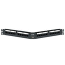 5G597-U24 LEVITON 110-Style Patch Panel, Cat 5e, Angled, 24-Port