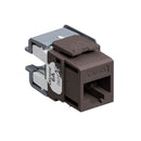 6110G-RB6 Modular Jack, Leviton QuickPort, CAT6A, RJ45, Brown