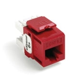 Leviton 61110-BC6 CAT6 RJ45 QuickPort eXtreme Jack Module, Crimson Red, 25 Pack