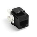 Leviton 61110-BE6 CAT6 RJ45 QuickPort eXtreme Jack Module, Black, 25 Pack