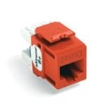 Leviton 61110-BO6 CAT6 RJ45 QuickPort eXtreme Jack Module, Orange, 25 Pack