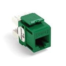 Leviton 61110-BV6 CAT6 RJ45 QuickPort eXtreme Jack Module, Green, 25 Pack