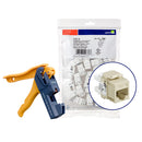 61110-JI6 Modular Jack, Leviton QuickPort eXtreme, CAT6, W/ Tool, 150Pack, Ivory