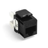 Leviton 61110-RE6 CAT6 RJ45 QuickPort eXtreme Jack Module, Black