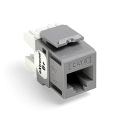 Leviton 61110-RG6 CAT6 RJ45 QuickPort eXtreme Jack Module, Gray