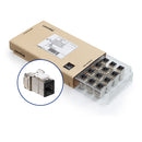 61SJK-CE6 Modular Jack, Leviton QuickPort Atlas-X1, CAT6, RJ45, Shielded, Black, 12 Pack