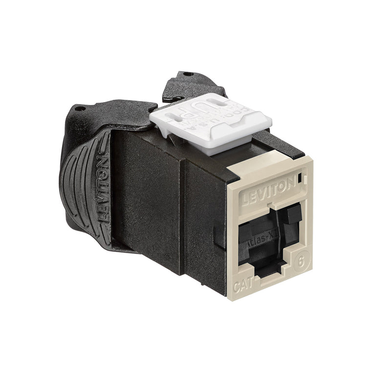 61UJK-SI6 LEVITON Atlas-X1 Cat 6, UTP QuickPort Connector, Ivory