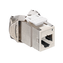 6ASJK-RT6 Modular Jack, Leviton QuickPort Atlas-X1, CAT6A Shielded, RJ45, Light Almond