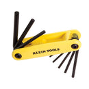 70574 Klein Tools Hex Key Set, Grip-It 9 Key, Inch Measures