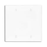 Leviton 80725-00W Blank Unbreakable Double Gang Faceplate, White